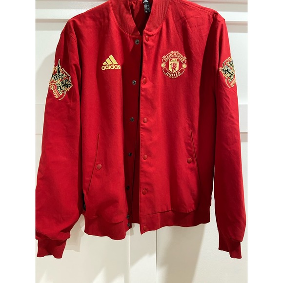 "Adidas Manchester United CNY Bomber Jacket - Red - Size S - Men's 165" - Picture 4 of 11